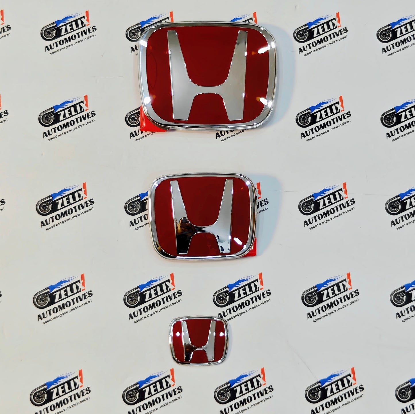 Honda Type-R Logo Emblems (Set of 3) | Front,Rear & Steering