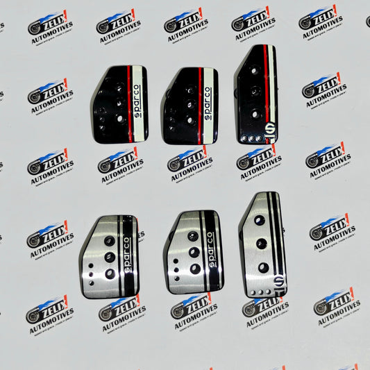 Sparco Pedal Kit for Manual Cars | Black & Silver Color Options | Aluminum Material