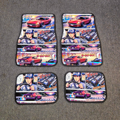 Japanese Comics Printed Car Floor Mats