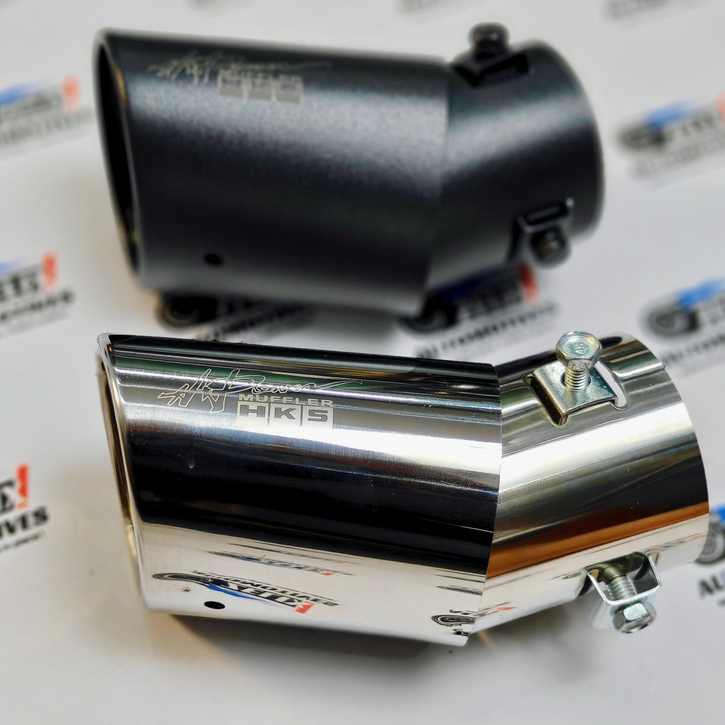 HKS-Style Single Exhaust Tip | Bent Inlet (2.4-Inch)