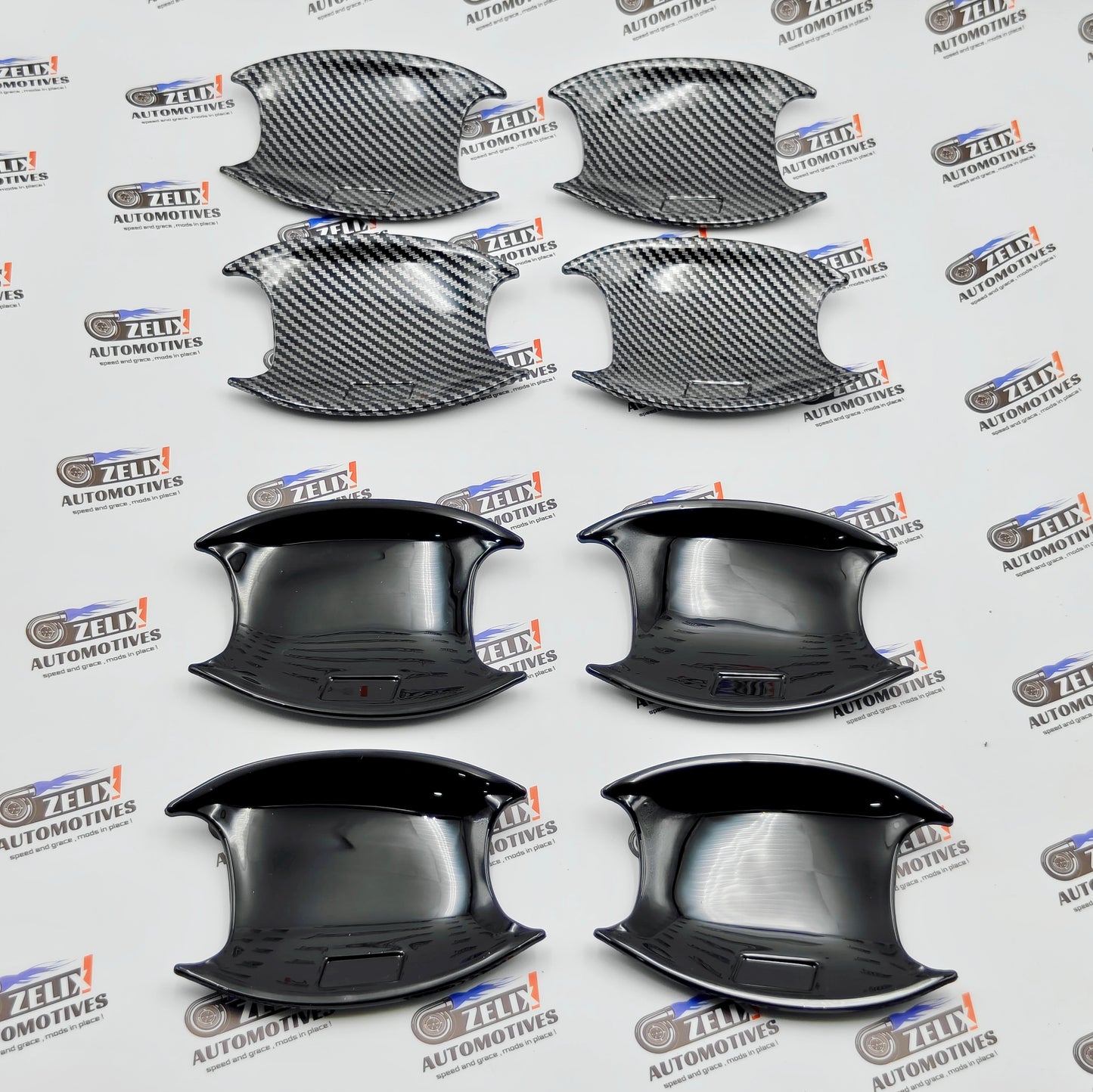Toyota Fortuner & Hilux Door Handle Bowl Covers | GR-Sport Carbon Finish (Set of 4)