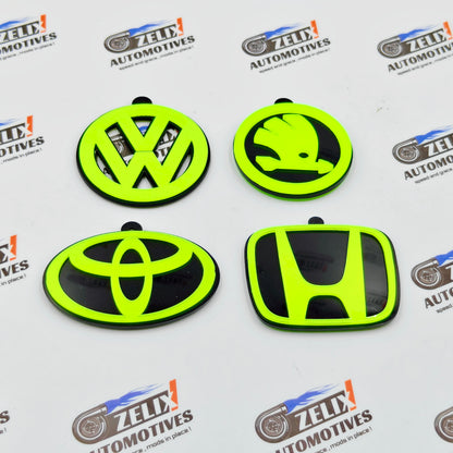 Neon Fluorescent Mirror Hanging For VW,Skoda,Honda & Toyota