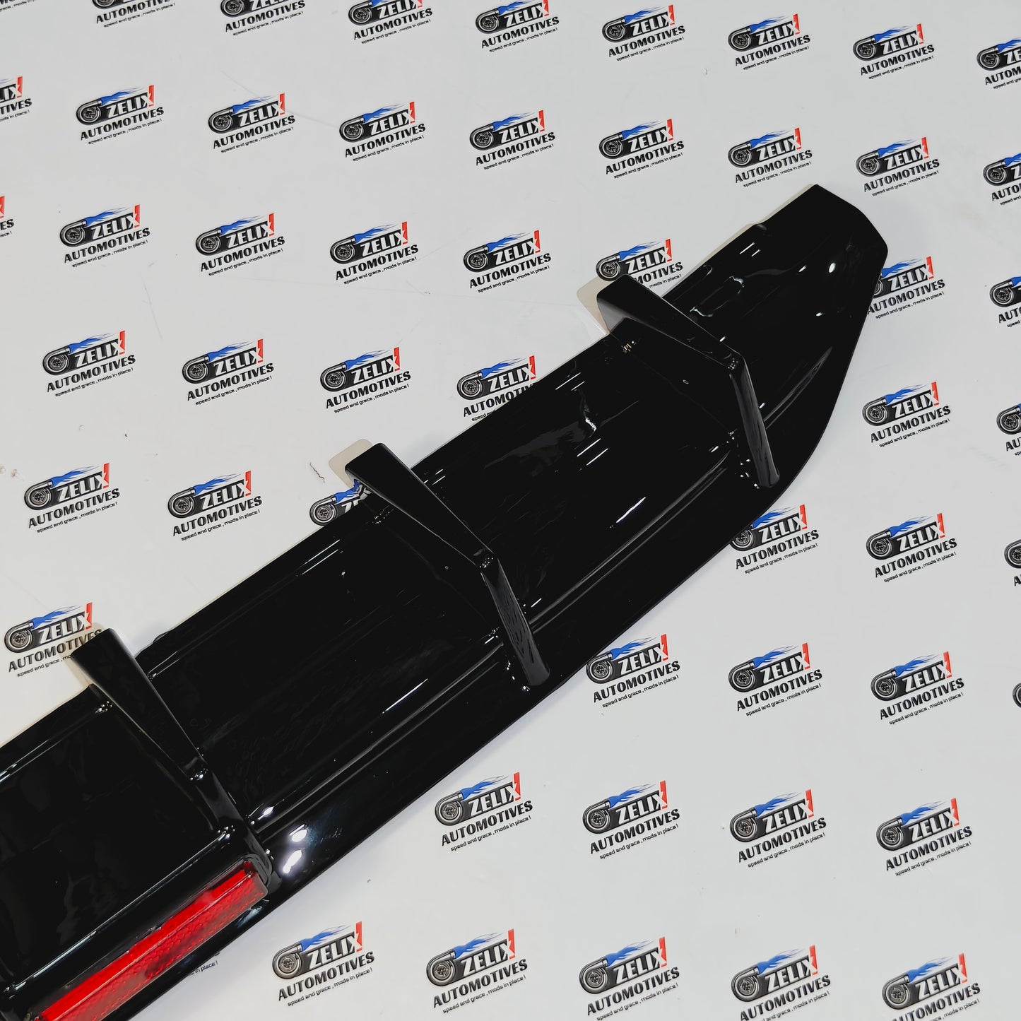 VW Virtus Rear Diffuser with Brake Light | 6-Fin Design