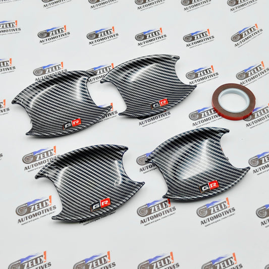 Toyota Fortuner & Hilux Door Handle Bowl Covers | GR-Sport Carbon Finish (Set of 4)