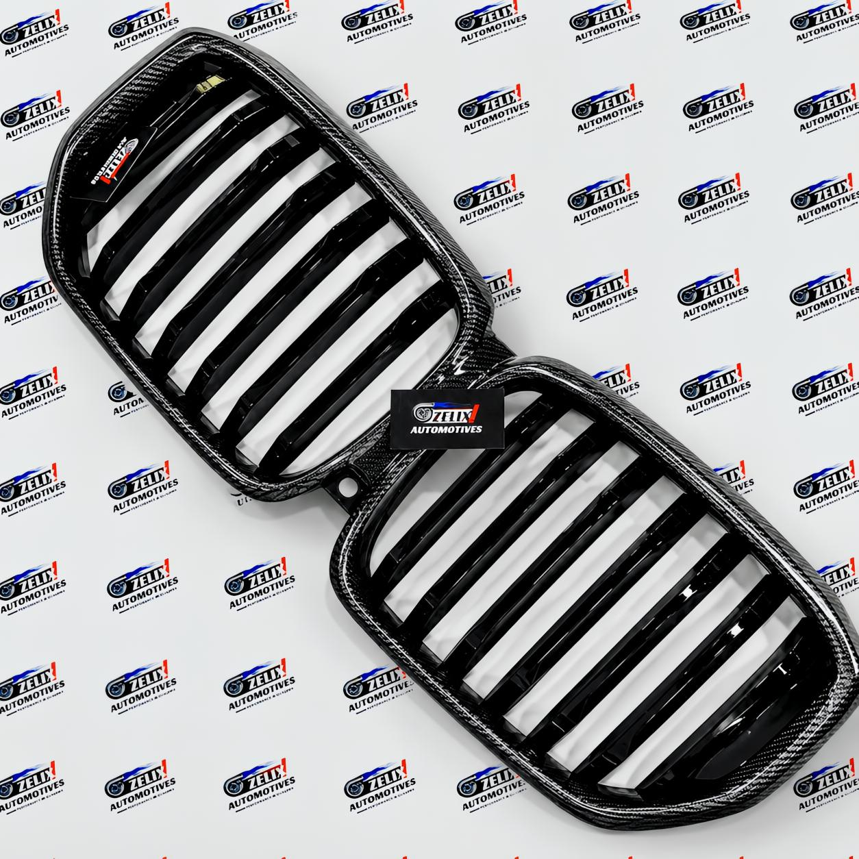Front Grille Carbon Fiber Finish Compatible With BMW X5 2022-2025 | Aftermarket