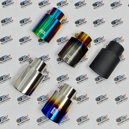 HKS-Style Single Exhaust Tip | 2.45-Inch Inlet