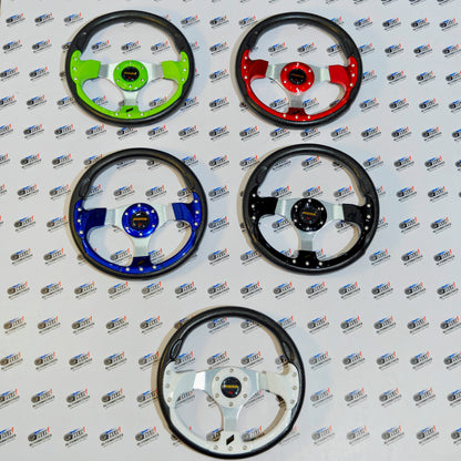 MOMO Round Steering Wheel (12 Inch) – Universal Racing Style