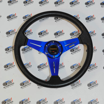 MOMO Flat 3-Spoke Steering Wheel | Racing Inspired