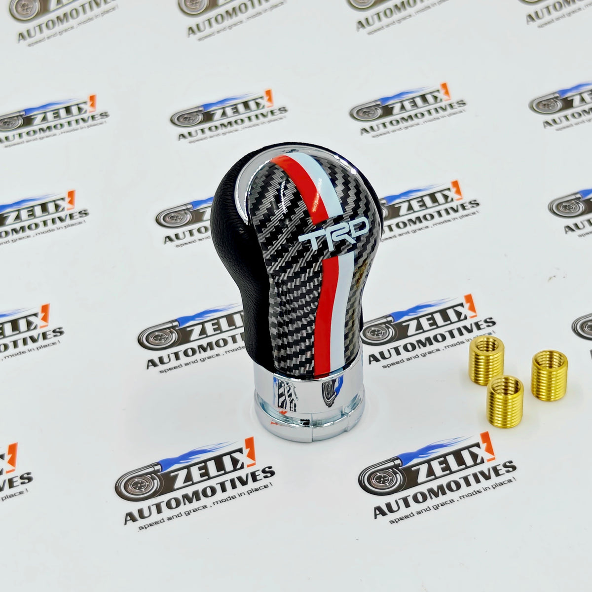 GR-Sports Leather Finish Gear Knob | Compatible For Toyota Cars
