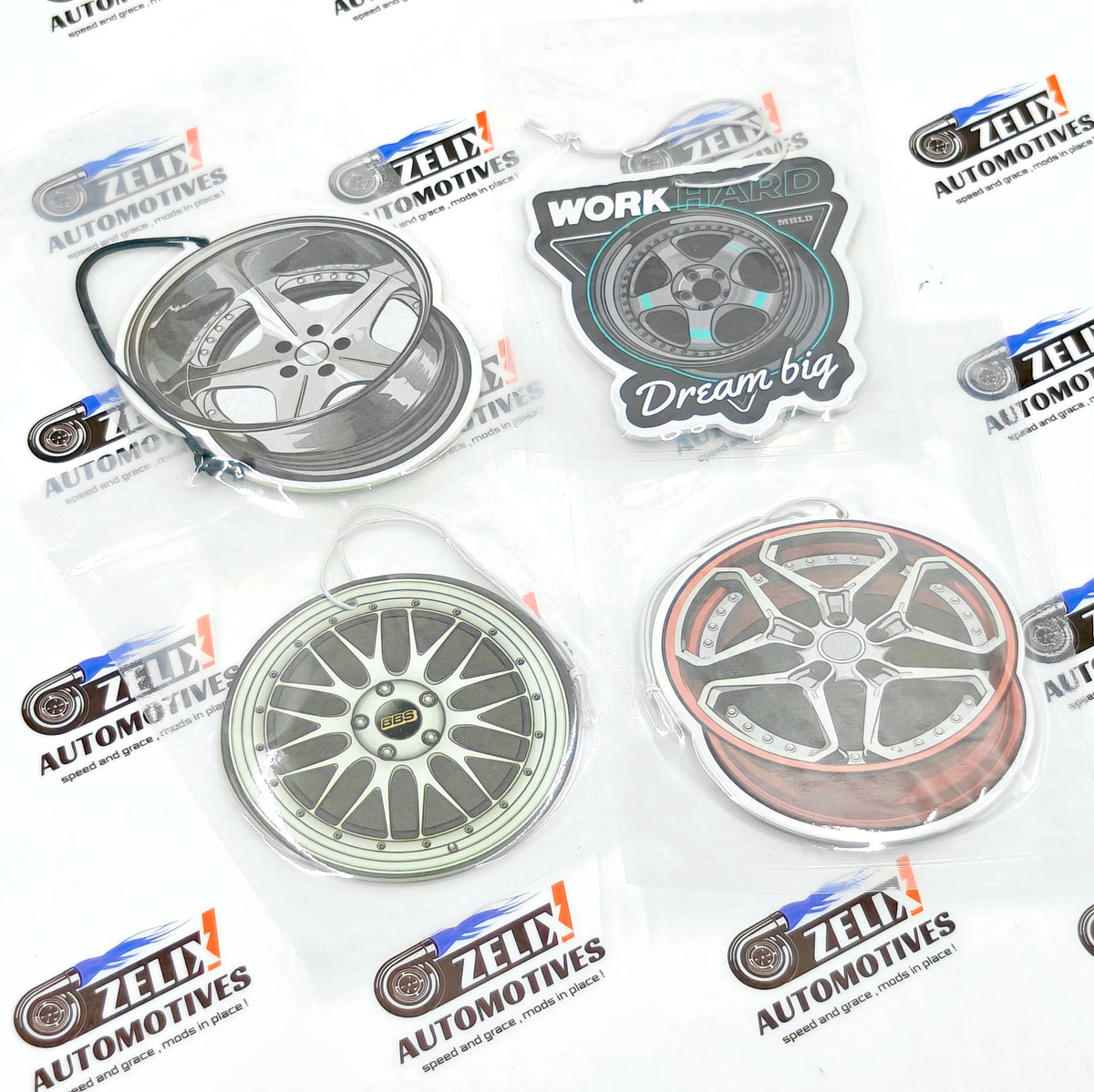 Car Mirror Hanging Perfumes Alloy Wheel Design Collection