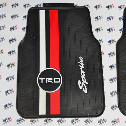 TRD JDM Universal Car Floor Mats | Premium Rubber Set of 4