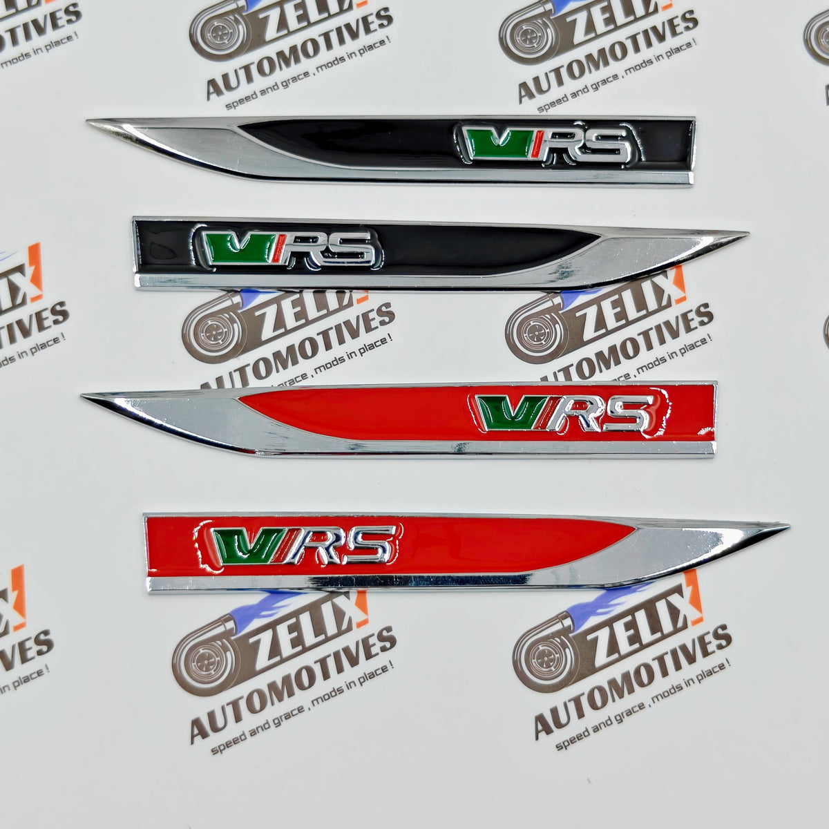 Skoda VRS Side Fenders Emblems | Metallic Finish