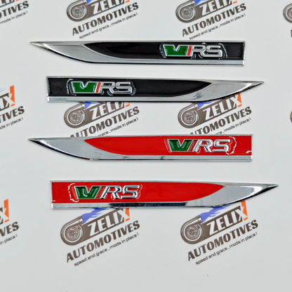 Skoda VRS Side Fenders Emblems | Metallic Finish