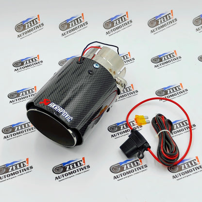 Akrapovic Single Exhaust Tip with Blue LED Illumination