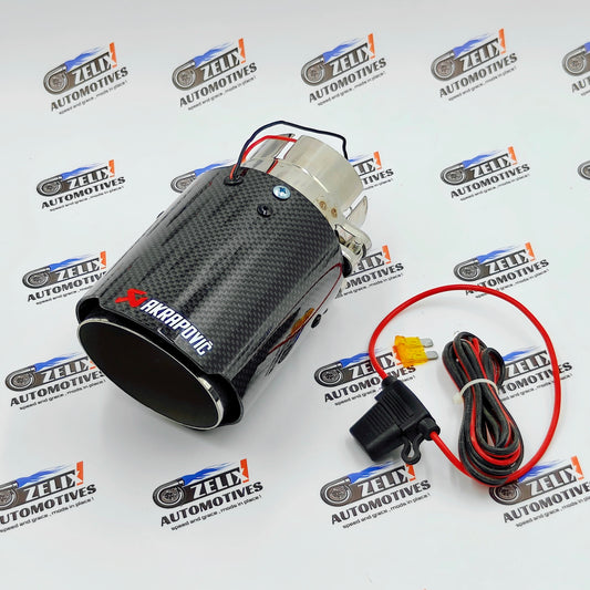 Akrapovic Single Exhaust Tip with Blue LED Illumination