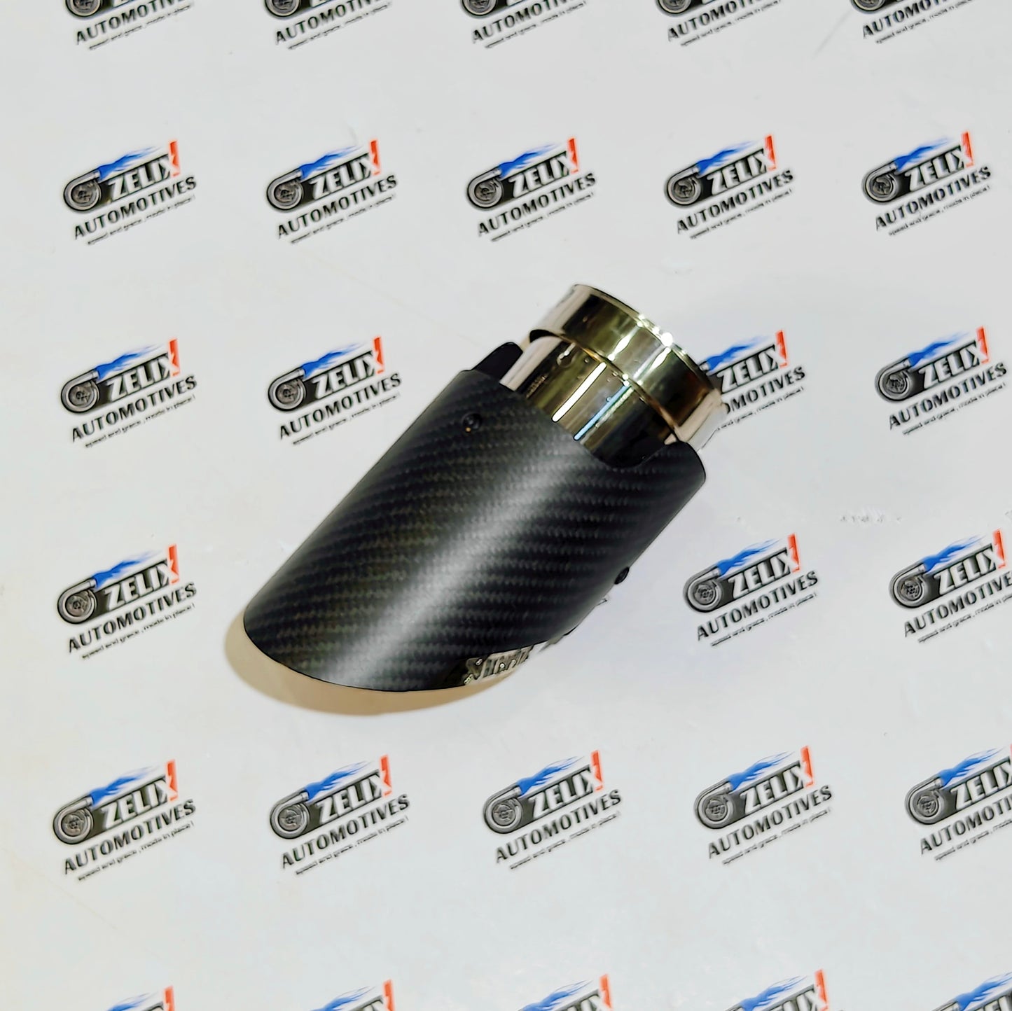 Akrapovic Exhaust Tip | Matte Carbon Slant-Cut Single Tip