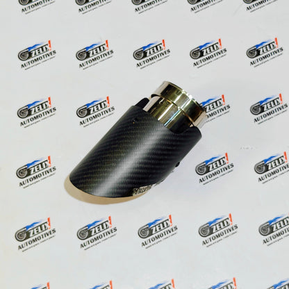 Akrapovic Exhaust Tip | Matte Carbon Slant-Cut Single Tip