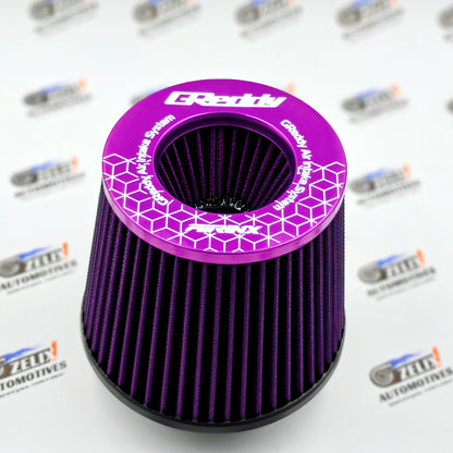 GReddy Dual Induction Air Filter | Universal Fit Inlet (76-92 mm)