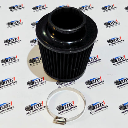 K&N style Universal Conical Air Filter with 3-Inch Cold Air Intake Pipe