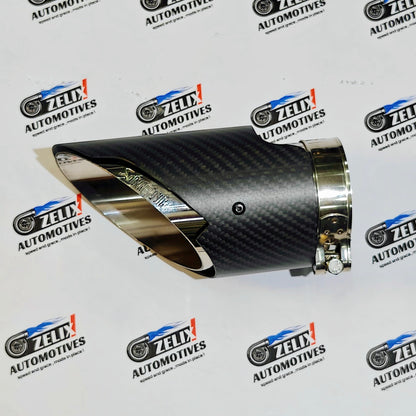 Akrapovic Exhaust Tip | Matte Carbon Slant-Cut Single Tip
