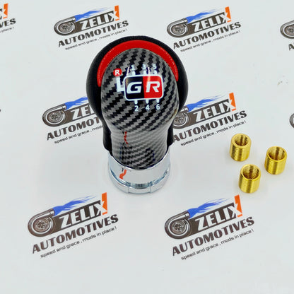 GR-Sports Leather Finish Gear Knob | Compatible For Toyota Cars