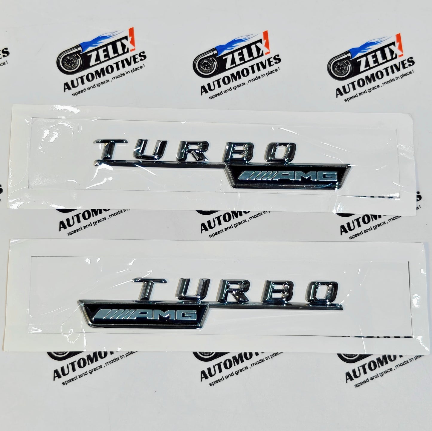 Mercedes AMG Turbo Fender Emblems | Set of 2