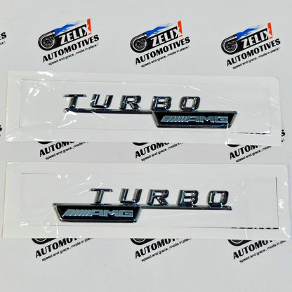 Mercedes AMG Turbo Fender Emblems | Set of 2