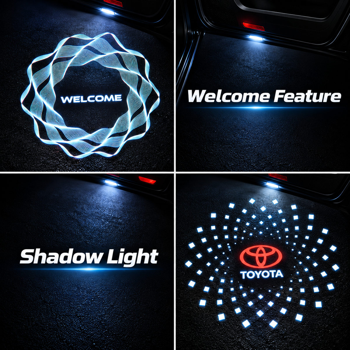Cardi Dynamic Welcome Lights For Toyota Hilux, Fortuner & Hycross