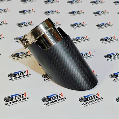 Akrapovic Exhaust Tip | Matte Carbon Slant-Cut Single Tip