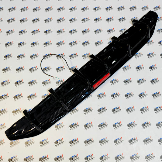 VW Virtus Rear Diffuser with Brake Light | 6-Fin Design