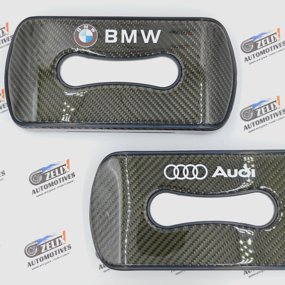 Original Carbon Finish Car Tissue Box for BMW, Audi & Volvo
