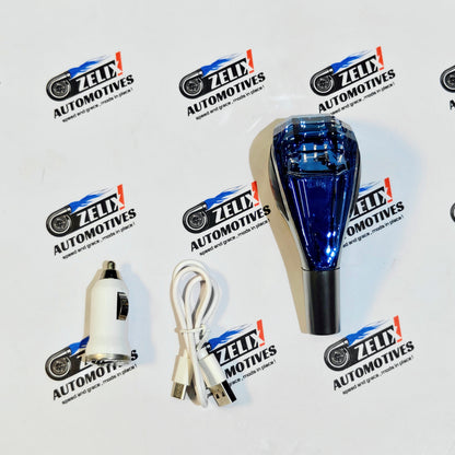Crystal LED Gear Shift Knob with Touch Sensor & Color Changing Illumination