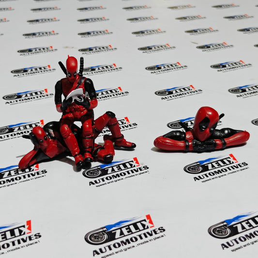 Deadpool Action Figures – Collectible Set of 3 (Marvel Inspired)