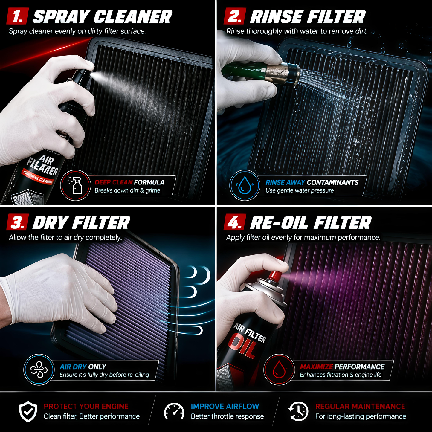 K&N Recharger Air Filter Cleaner Kit
