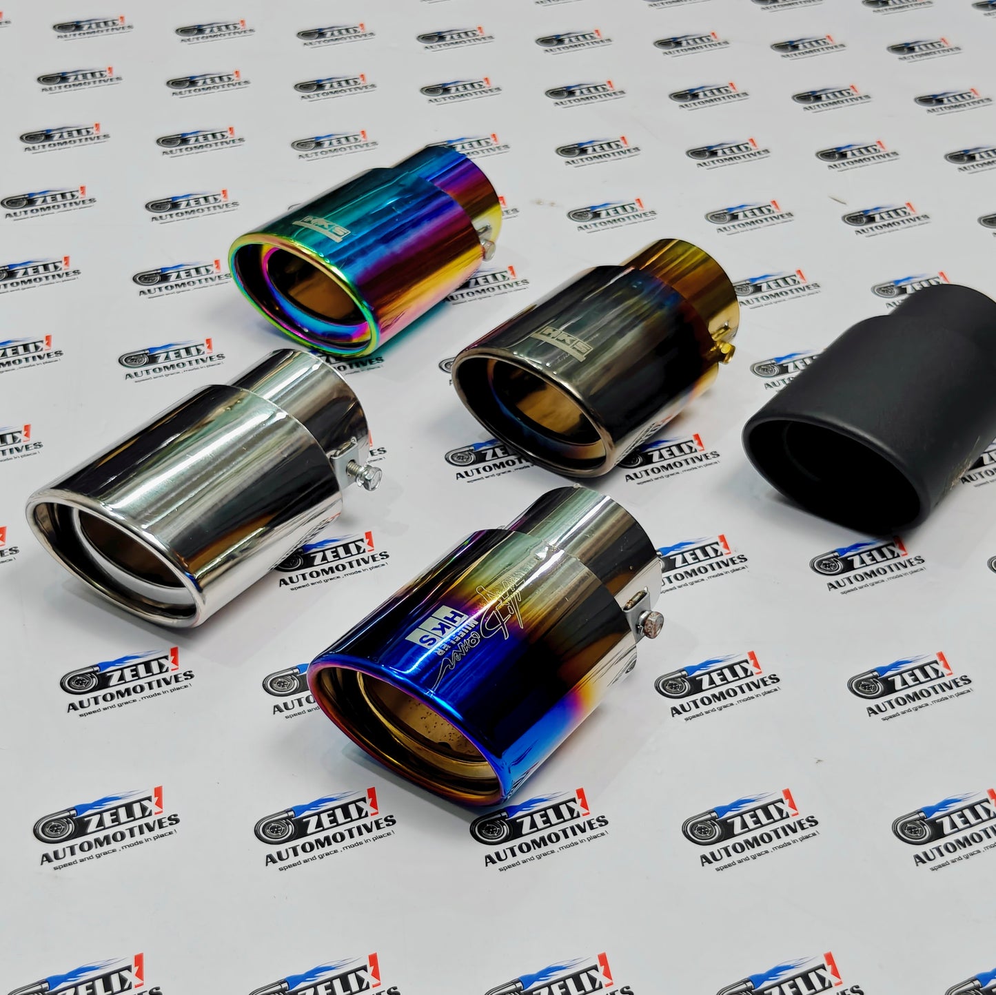 HKS-Style Single Exhaust Tip | 2.45-Inch Inlet