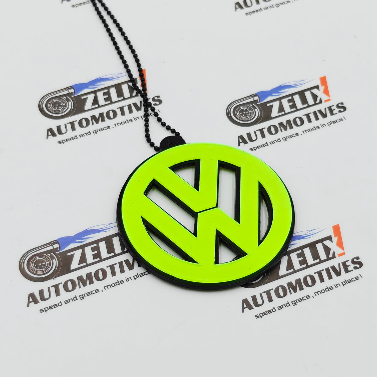 Neon Fluorescent Mirror Hanging For VW,Skoda,Honda & Toyota
