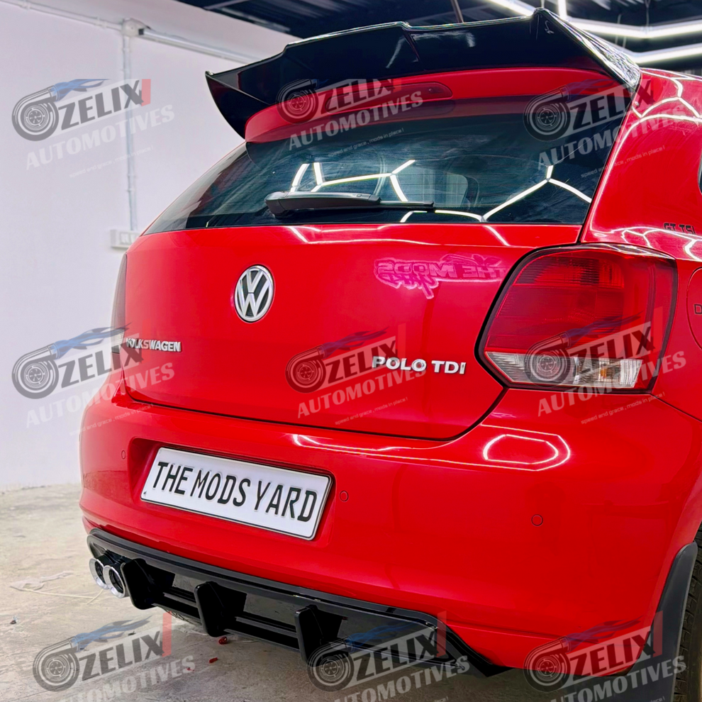 VW Polo Rear Diffuser with Dummy Exhaust Tips | Compatible with 2014+ Models