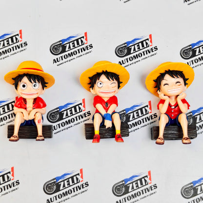 Monkey D.Luffy Action Figure Car Dashboard Accessories Set of 3