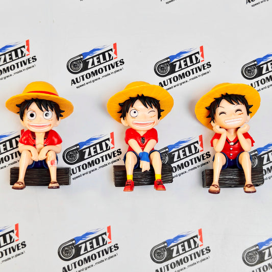 Monkey D.Luffy Action Figure Car Dashboard Accessories Set of 3