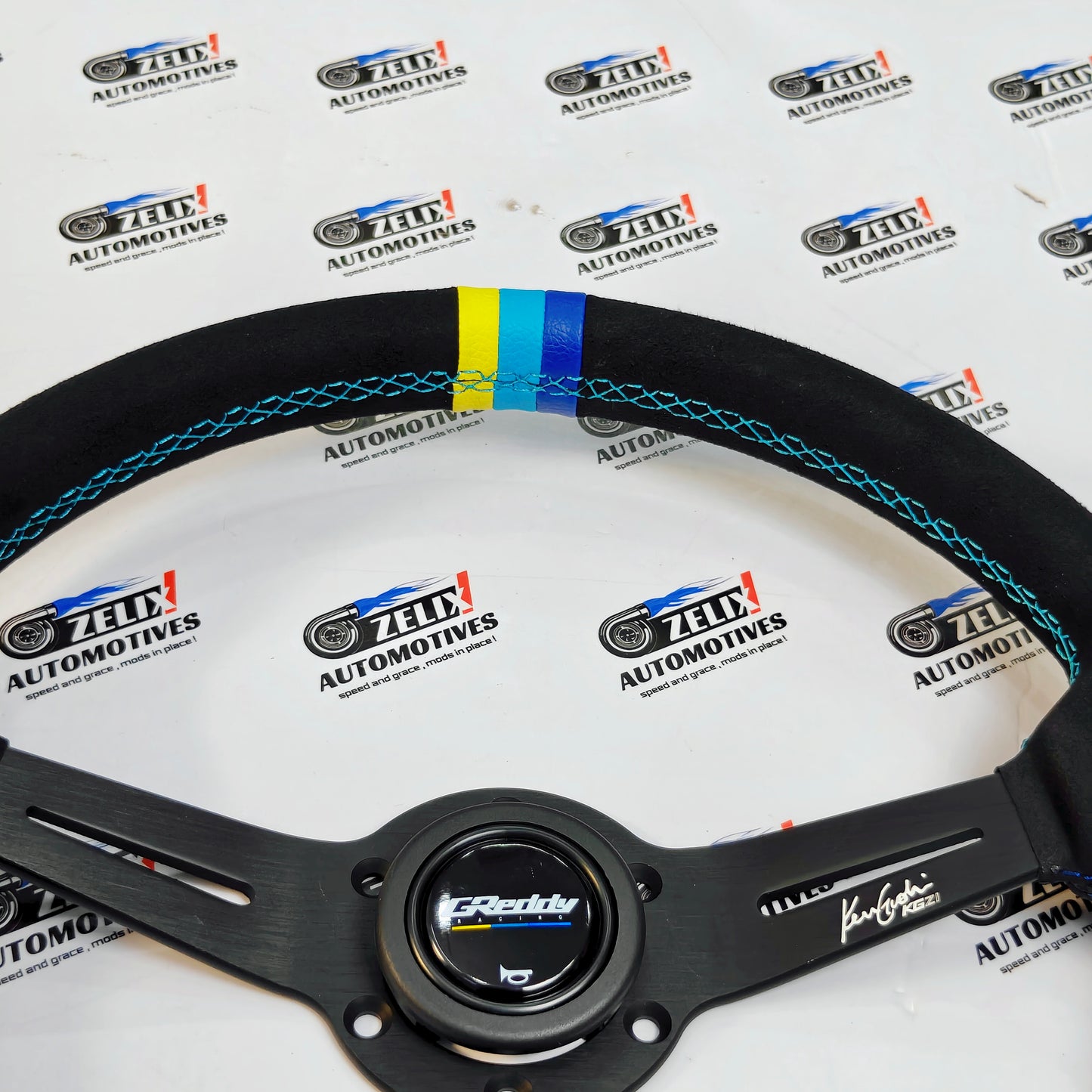 GReddy x KGZI Collab Steering Wheel | Alcantara Finish