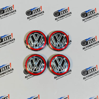 VW Virtus Wheel Center Caps Set of 4 | Outer Diameter (55mm)