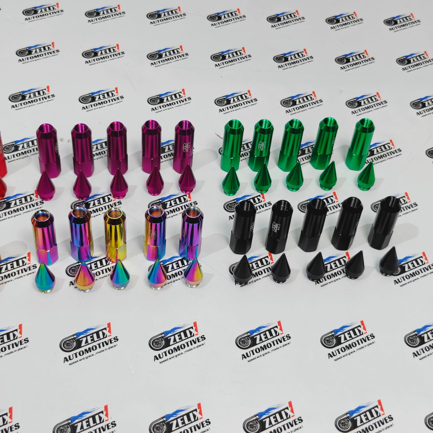 Blox Extended Aluminum Racing Wheel Lug Nuts (20 Pcs) | Universal Fit in Multiple Colours