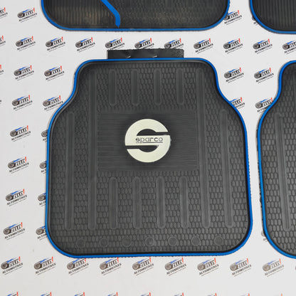 Sparco Car Mats Set of 4 | Blue with Two Design Options
