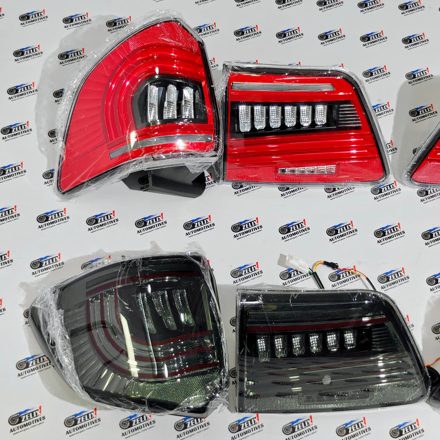 Toyota Fortuner Type-2 Dodge-Style LED Tail Lights (2012-2016)