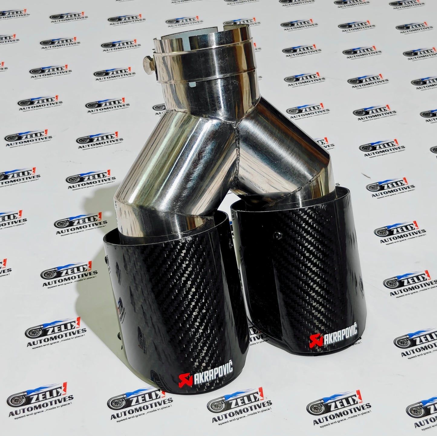 Akrapovic Exhaust Tip | Gloss Carbon Dual Tip | Sold Individually