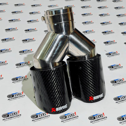 Akrapovic Exhaust Tip | Gloss Carbon Dual Tip | Sold Individually