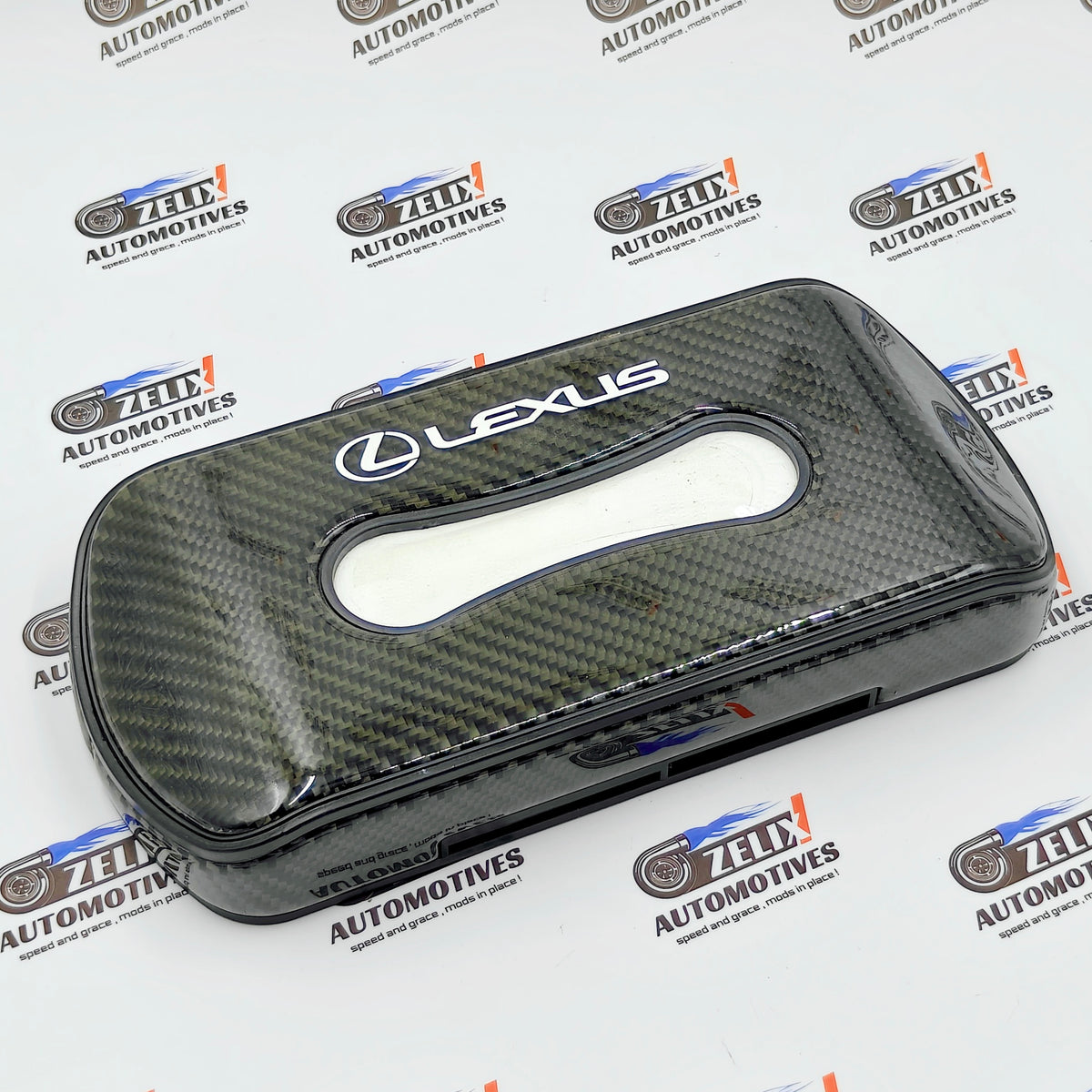 Original Carbon Finish Car Tissue Box for Toyota, Lexus & Land Rover