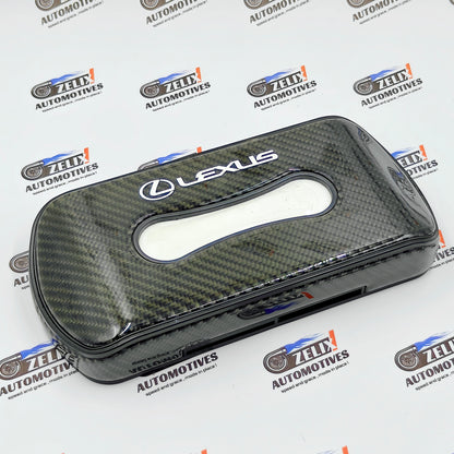 Original Carbon Finish Car Tissue Box for Toyota, Lexus & Land Rover