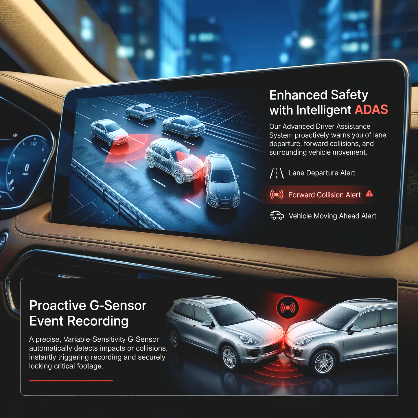 Qubo Dashcam Pro 4K with Rear Camera N-Series | Sony IMX415 Sensor for Superior Clarity