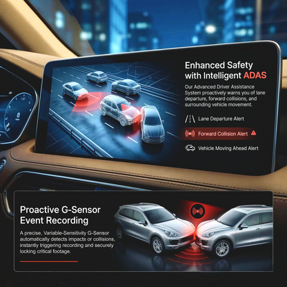 Qubo Dashcam Pro 4K with Rear Camera N-Series | Sony IMX415 Sensor for Superior Clarity